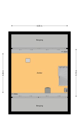 Plattegrond - Wulverhorst 43, 3417 TG Montfoort - Tweede verdieping.jpg